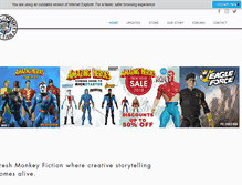 Tablet Screenshot of freshmonkeyfiction.com
